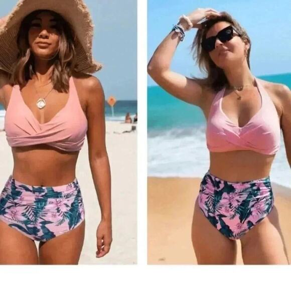 Floral Two Piece Swimsuit - Picture 1 of 4